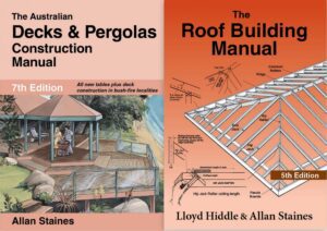 Decks & Pergolas Construction & Roof Building Manual 2 Books by Allan Staines