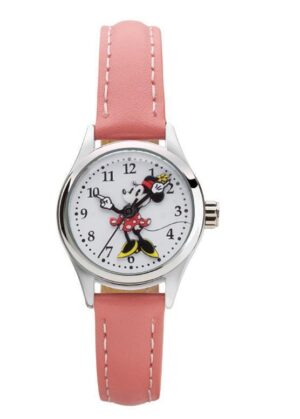 Disney Minnie Mouse Watch Ladies Women's Watch Pink Leather Band 25mm
