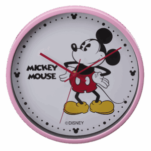 Mickey Mouse Pink 30cm Wall Analogue Clock Genuine Disney