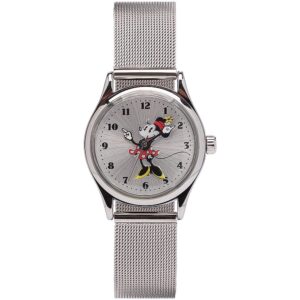 Disney Minnie Mouse Watch Ladies Women's Watch Milanese Silver Band 25mm