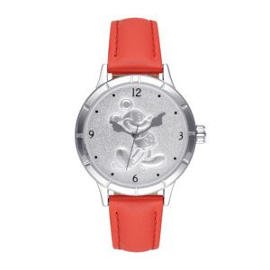 Disney Mickey 90th Special Edition Silver Dial/Red Band Watch 31mm