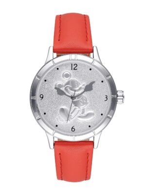 Disney Mickey 90th Special Edition Silver Dial/Red Band Watch 31mm