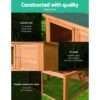 i.Pet Chicken Coop Rabbit Hutch 96cm x 96cm x 100cm Large Chicken Coop Run Wooden Cage Outdoor House