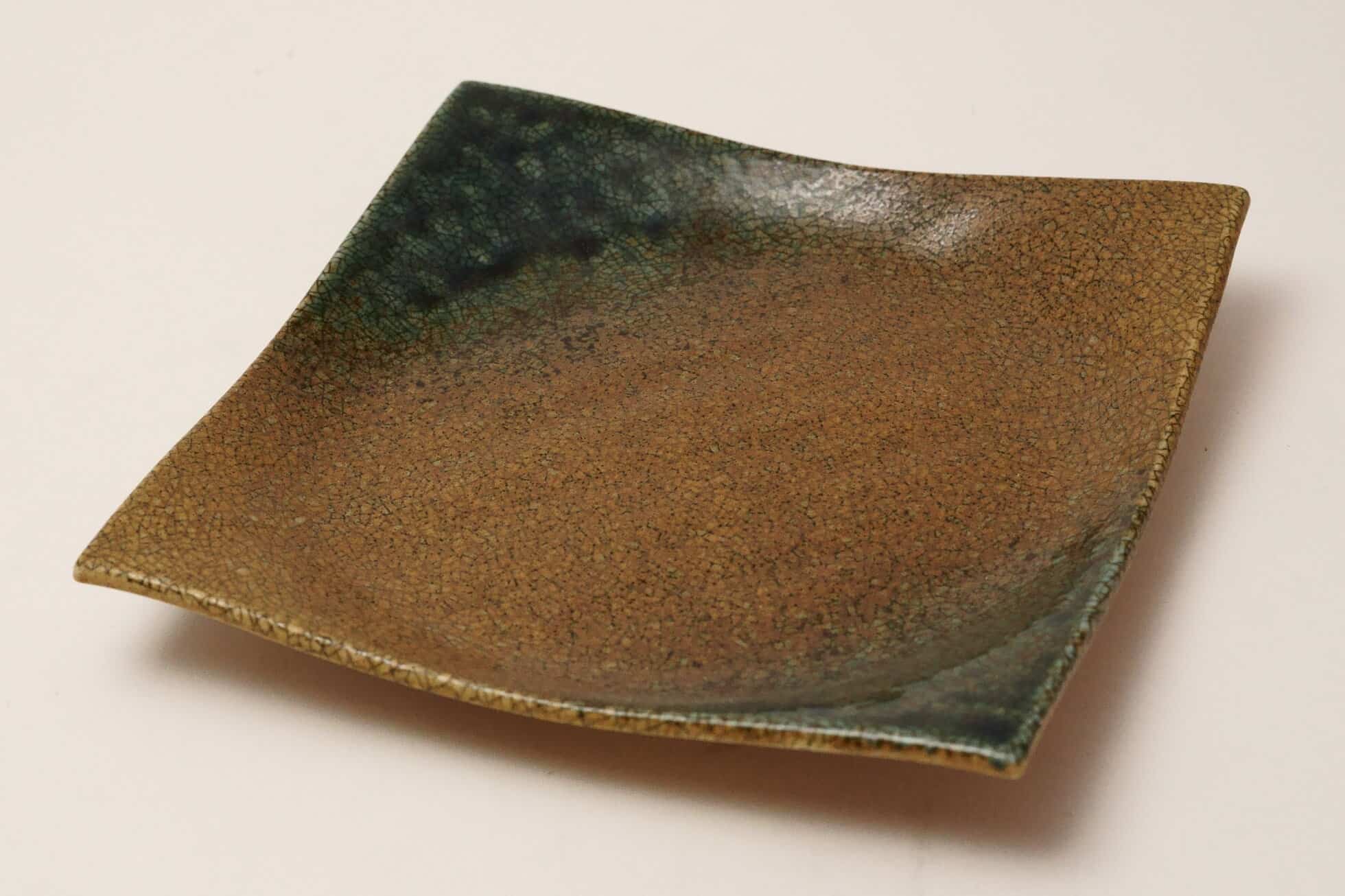 Kairagi Crackle Glaze Square Plate Set of Four
