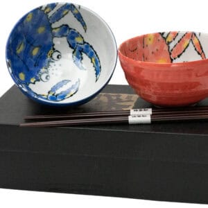Crab Bowl and Chopsticks Set for Two
