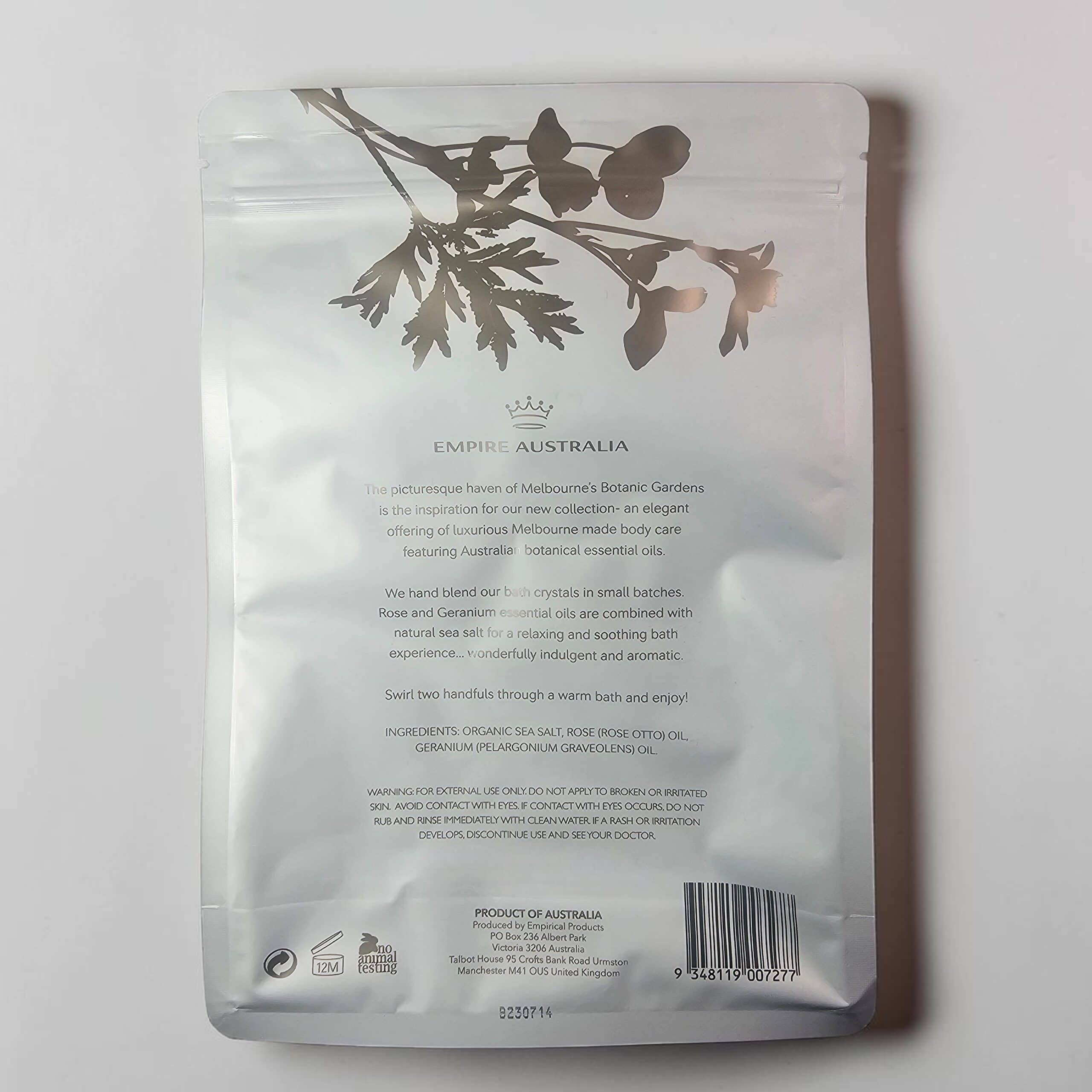 Botanical Gardens of Melbourne Bath Ritual — Rose Otto & Geranium - Image 2