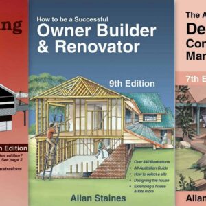 3-pack: Australian House Building, Owner Builder Renovator, Decks & Pergolas Construction Manual