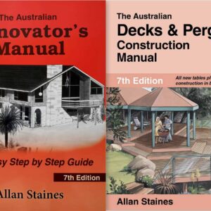 Cover of Australian Renovator's Manual and Australian Decks & Pergolas Construction Manual.